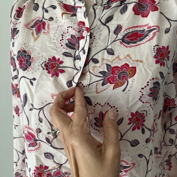 Xirena Floral Pullover Blouse Silk Blend long sleeve size XS, Casual, breathable - Picture 3 of 9
